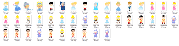 Cinderella clip art collection