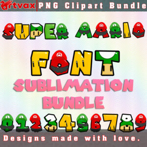 Super Mario Alphabet PNG Set - Spell out fun with our Super Mario Alphabet PNG Set.