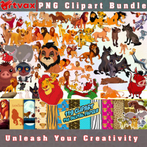 The Lion King PNG Clipart Bundle - A collection of enchanting clipart images perfect for adding the magic of the savanna to your projects.