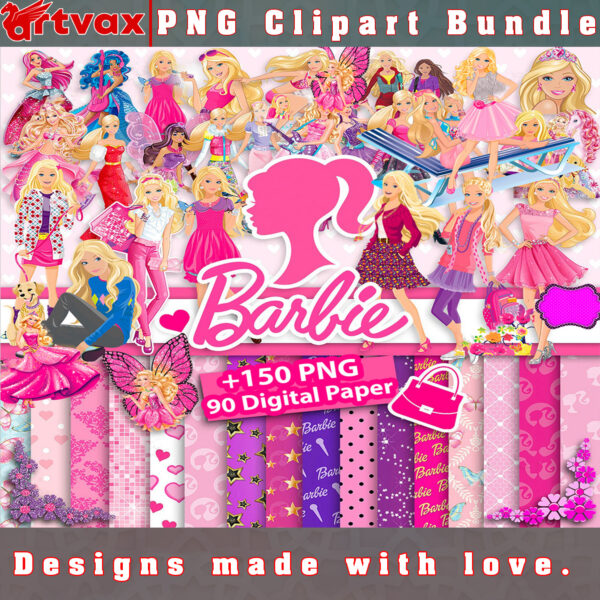Barbie PNG Bundle Collection - Barbie doll clipart for crafts.