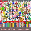 Super Mario PNG Clipart Bundle - A collection of charming Super Mario clipart perfect for gaming-themed designs.