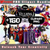 Disney Villains Princess PNG Clipart Bundle - A captivating collection of Disney villains reimagined as princesses, blending beauty with a touch of darkness.