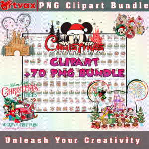 Christmas Mickey PNG Clipart Bundle - A merry collection of Mickey Mouse clipart images celebrating the holiday season.