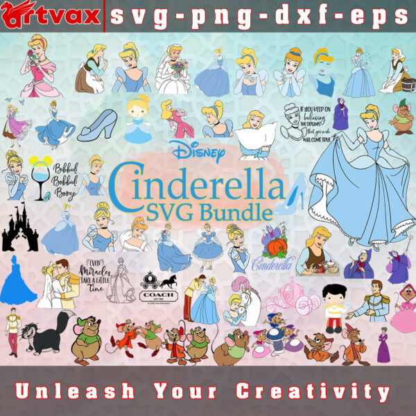 Cinderella SVG featuring the iconic imagery of Cinderella