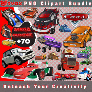 Disney Cars PNG Clipart Bundle - A dynamic collection of Disney Cars characters ready for adventure on the open road.