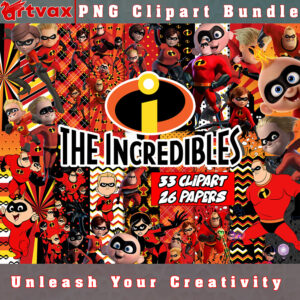 The Incredibles PNG Clipart Bundle - A collection of heroic clipart images perfect for adding superhero vibes to your projects.