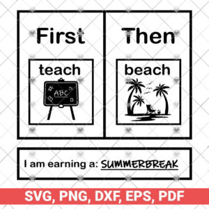 First Teach Then Beach I Am Earning A Summer Break