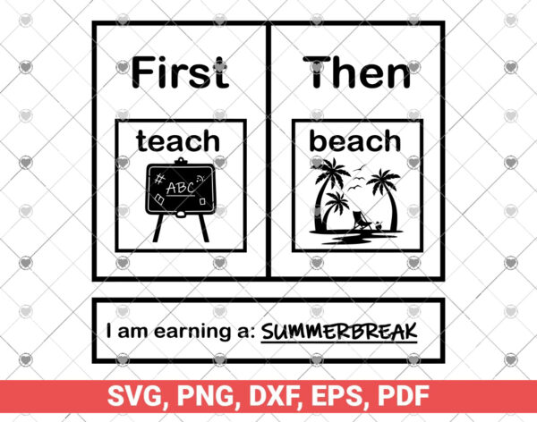 First Teach Then Beach I Am Earning A Summer Break