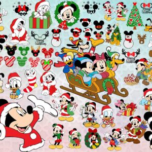 Christmas Mickey Clipart Bundle