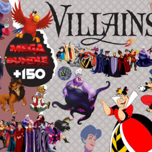 Disney Villains Princess PNG Clipart Bundle