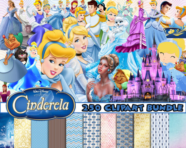 Cinderella PNG Clipart Bundle