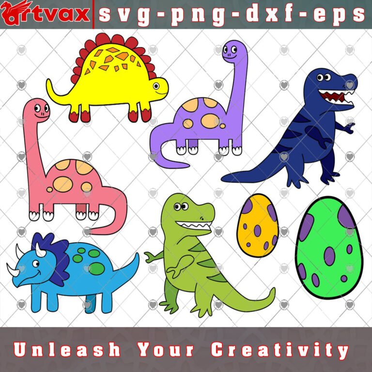DINOSAUR CLIPART SVG, DINO SVG, BABY DINO CLIP ART, T REX, TRICERATOPS ...