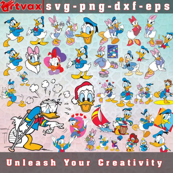 Donald Duck SVG Bundle - Classic and Quirky Designs for Creative Projects