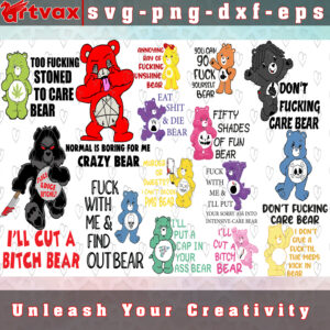 Evil Care Bears SVG Bundle