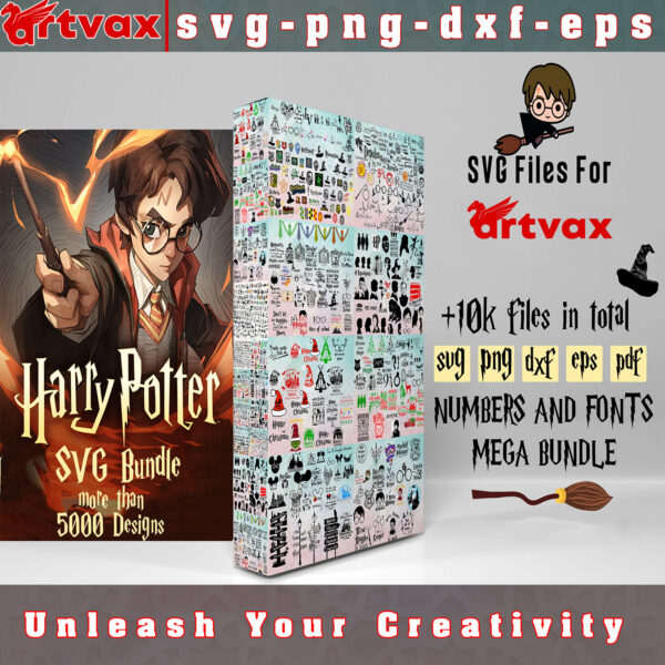 Harry Potter SVG Bundle - Magical and Enchanting Designs for Wizarding World Fans