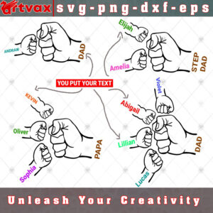 Fist Bump Set SVG featuring stylish designs perfect for spreading positivity and unity.