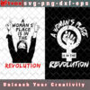 A WOMAN'S PLACE IS IN THE REVOLUTION SVG