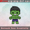 Cute Baby Hulk SVG Bundle - Marvel Superhero Character Design for Crafts and DIY Projects