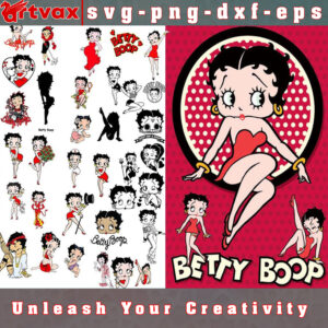 Betty Boop SVG Bundle - Iconic and Retro Designs for Crafts and Projects