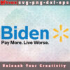 BIDEN PAY MORE LIVE WORSE SVG