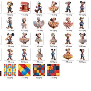 Festival Mickey and Friends PNG Bundle