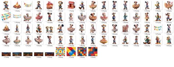 Festival Mickey and Friends PNG Bundle