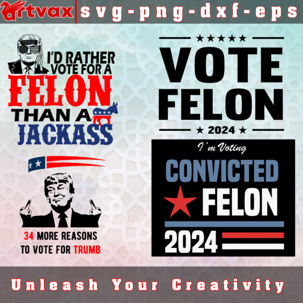 I'm Voting Convicted Felon 2024 svg