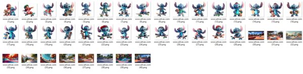 3d Skateboarding Stitch bundle