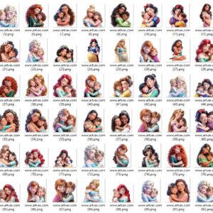 Disney Princess Pregnancy & Motherhood PNG Set