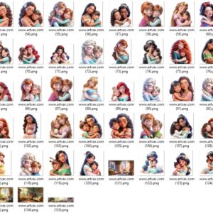 Disney Princess Pregnancy & Motherhood PNG Set