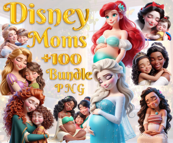 Disney Princess Pregnancy & Motherhood PNG Set