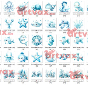 Under the Sea Creature PNG Bundle