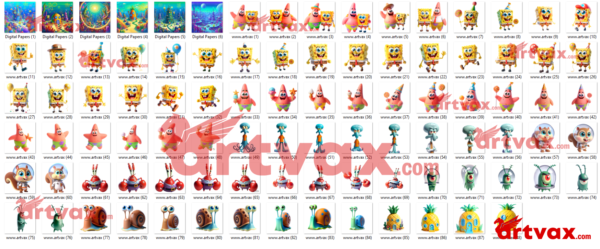 SpongeBob SquarePants Png Bundle