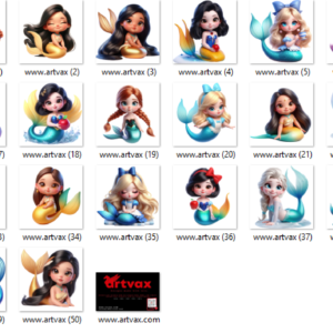 Mermaid Princesses Clipart