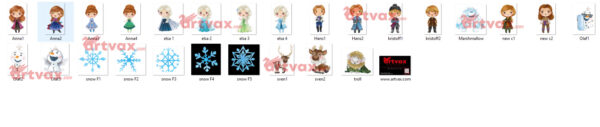 Cute frozen clipart Bundle