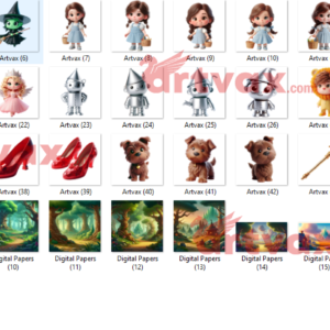 3D Cute Wizard of OZ Clipart