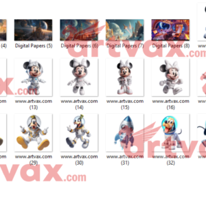 Astronaut Mickey Clipart bundle