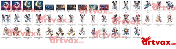 Astronaut Mickey Clipart bundle