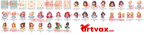 Cute Baby Princesses Clipart