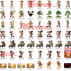 Mickey Mouse Safari Png bundle