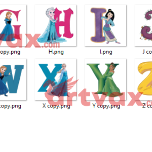 Cute Disney Princesses Png font