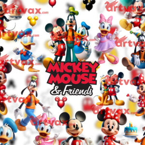 birthday party Mickey and friends png bundle