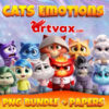 Inside Out 2 cats Emotions Clipart