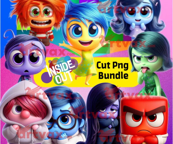 Cute Inside Out 2 Clipart bundle