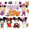 Cute Halloween Mickey Clipart Bundle