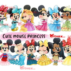 Watercolor Princess Mouse png