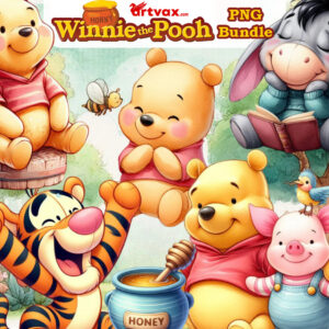 Cute watercolor winnie the pooh Clipart