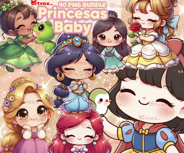 Cute Baby Princesses Clipart