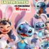 Stitch Easter clipart bundle