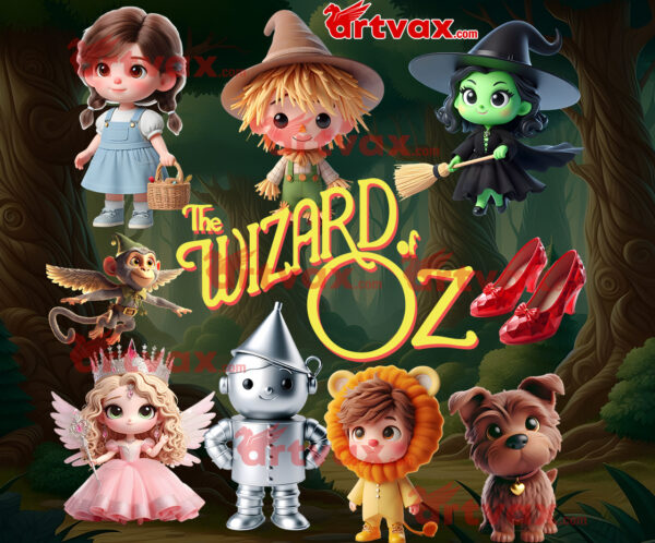 3D Cute Wizard of OZ Clipart